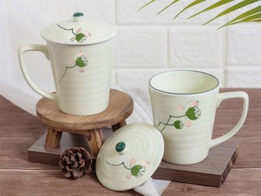 Ly sứ Bát Tràng Men Kem Nhụy Sen uy tín