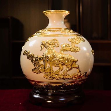 Lộc Linh Tam Hợp Hợi Mão Mùi Màu Trắng H31