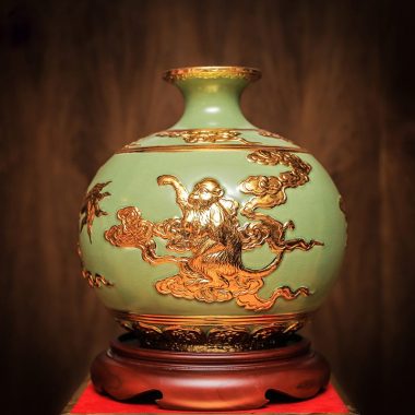 Lộc Linh Tam Hợp Thân Tý Thìn Màu Xanh Ngọc H38