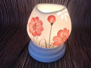 Đèn Xông Tinh Dầu Mặt Ngọc Hoa Đỏ giá tốt