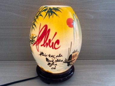 Đèn Xông Tinh Dầu Size Lớn Dáng Trứng - Chữ Phúc chính hãng