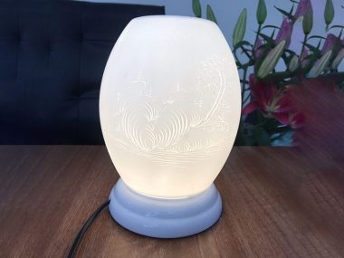 Đèn Xông Tinh Dầu Bát Tràng Dáng Trứng Trắng cao cấp