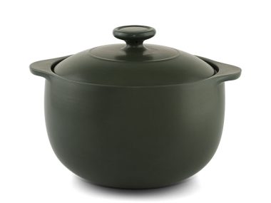 Nồi dưỡng sinh thân tròn 0.85L + nắp - Healthycook - Xanh rêu