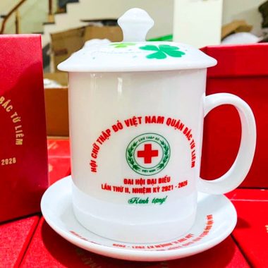 Cốc Sứ In logo tên bệnh viện quà tặng y tế