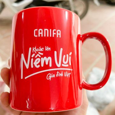 Cốc Sứ Men Màu In Thương Hiệu Quà Tặng Thời Trang