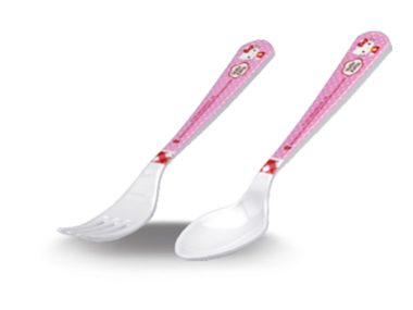 Bộ Muỗng Nhựa Melamine Nĩa Lớn - Pinky