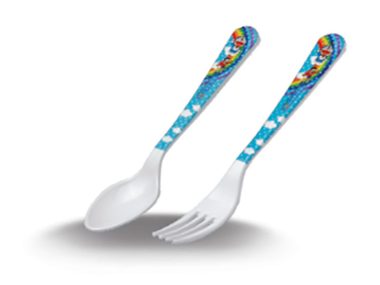 Bộ Muỗng Nhựa Melamine Nĩa Lớn Doreamon