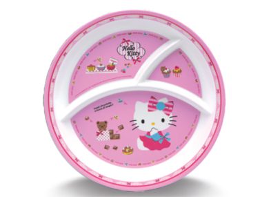 Dĩa Phần 3 Ngăn 10" - Kitty Superware Melamine