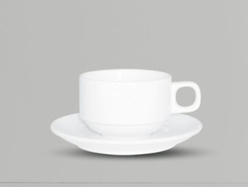 Tách Cà Phê 0.2L – C012 sứ CK (trắng – in logo theo yêu cầu)