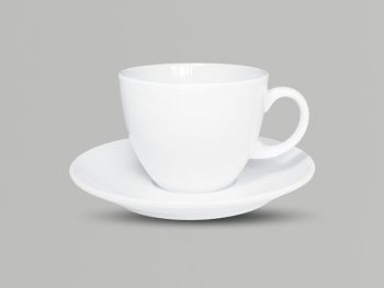 Tách Cà Phê 205ml – C040 sứ CK (trắng – in logo theo yêu cầu)