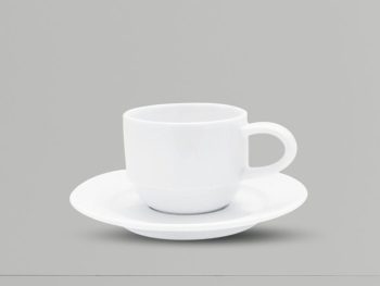 Tách Cà Phê 165ml – C102 sứ CK (trắng – in logo theo yêu cầu)