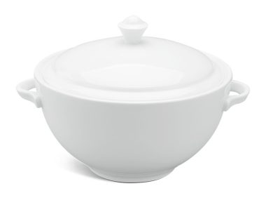 Thố 16 cm + nắp - Camellia - Trắng