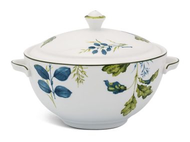 Thố 18 cm + nắp - Camellia - Lá Xanh