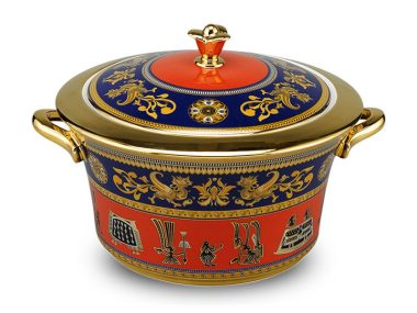 Thố 2.6 L + nắp - Tulip Trắng - Trống Đồng