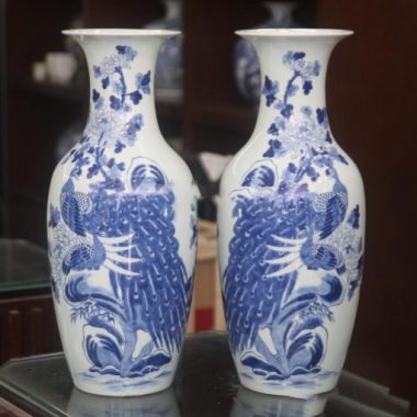 Tiểu Lộc Bình Vẽ Chim Công Cao 52cm cao cấp