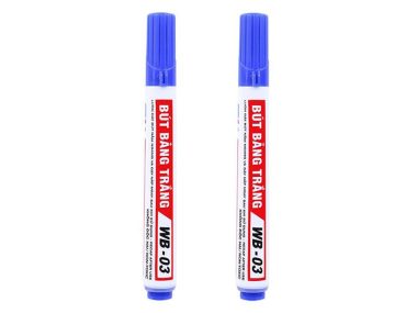 Vỉ 2 Bút Lông Bảng Thiên Long WB-03 - Xanh