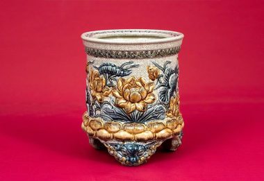 Bát Hương Bát Tràng Men Rạn Hoa Sen