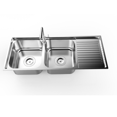 Bồn rửa dĩa  giá rẻ 304 Premium  105x44cm-Inox bóng CRCINMK45