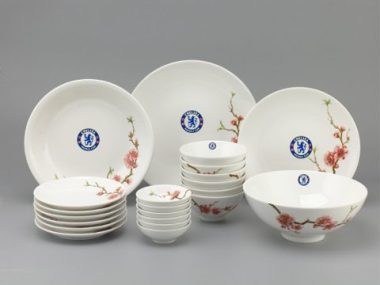 Bộ Đồ Ăn Minh Long Daisy Hồng Đào IFP 23 Sp Giá In Logo Chelsea Đẹp