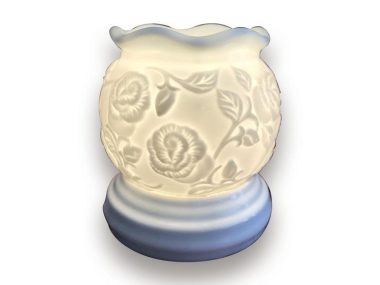 Đèn Xông Tinh Dầu Bát Tràng Miệng Loe S1 - Hoa Hồng Nổi sang trọng