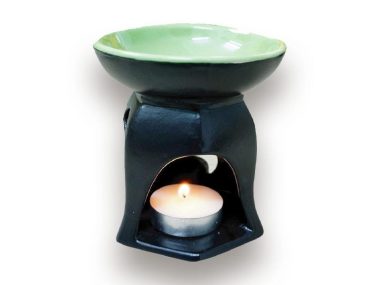 Chân Đèn Xông Tinh Dầu Bát Tràng Đốt Nến - Hình Lục Giác giá rẻ