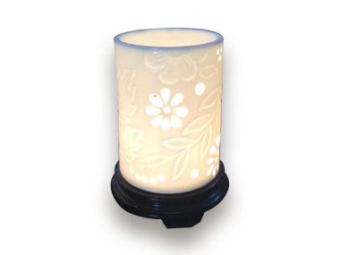 Chân Đèn Xông Tinh Dầu Bát Tràng Dáng Ống - Hoa Mai Nổi giá tốt