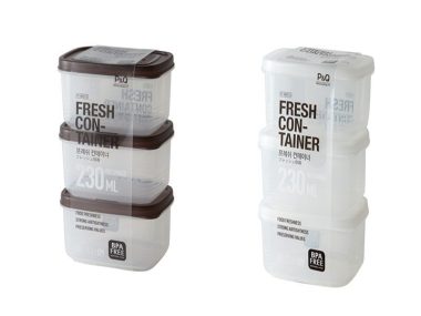 Bộ hộp bảo quản Fresh Container - Màu trắng/ Màu nâu - P-00513NT