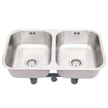 Bồn rửa dĩa 2 ngăn 1 cánh inox CRCINMK19