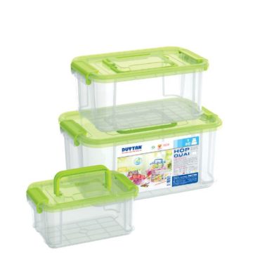 Hộp Quai Bộ 3 - 1500/3700/7200ml No.1124/ 1125/ 1126 Duy Tân Chất lượng cao