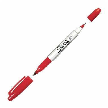 Bút Lông Dầu Flexoffice - SHARPIE TWIN TIP 32202 - Đỏ chất lượng