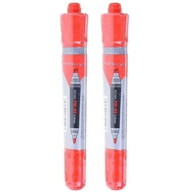Vỉ 2 Bút Lông Dầu Thiên Long PM09 - Mực Đỏ uy tín