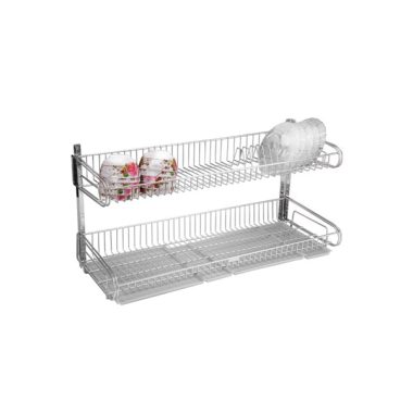 Kệ Úp Chén Dĩa 2 Tầng Inox 304 Goda 8 Tấc Có Khay