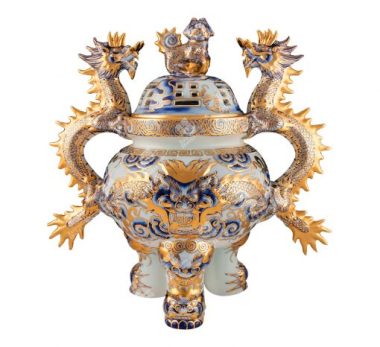 Lư hương vẽ vàng