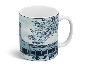 Ly bia sứ Minh Long cao cấp 0.36 L - Chùa Một Cột trắng