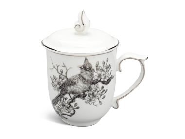 Ca trà sứ Minh Long 0.30 L - Mẫu Đơn IFP - Chào Mào cao cấp