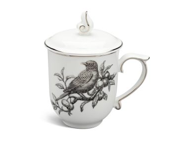 Ca trà sứ Minh Long 0.30 L - Mẫu Đơn IFP - Sơn Ca trắng