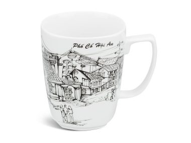 Ca sứ vuông 0.36 L - Phố Cổ Hội An cao cấp