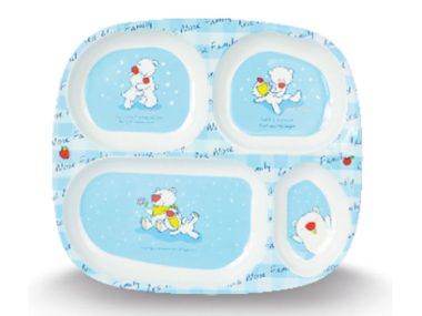 Dĩa Phần 4 Ngăn 9.5" - Red Superware Melamine