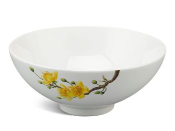 Tô sứ Trung Minh Long Daisy Hoàng Mai 20cm