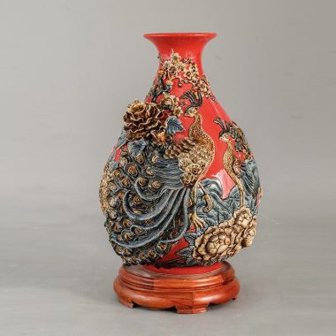 Tỳ bà hút lộc Công Đào men đỏ