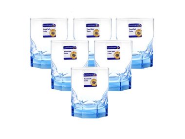 Bộ 6 Ly thủy tinh thấp Luminarc Octime Diamond Ice Blue 320ml