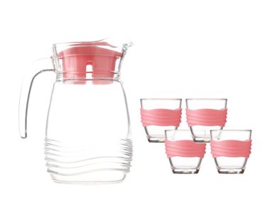 Bộ bình ly thủy tinh Luminarc Coastline hồng