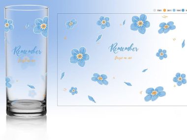 Ly uống nước thủy tinh Ocean đẹp Fine DRINK in hoa các lọai - 380 ml