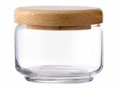 Hũ thủy tinh POP JAR nắp gỗ - 325 ml