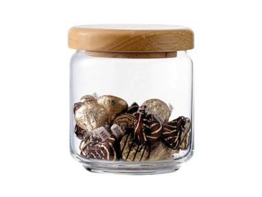 Hũ Thủy Tinh POP JAR nắp gỗ - 500 ml