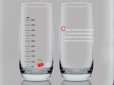 Ly Chia Vạch TOP DRINK- 625 ml - Cherry