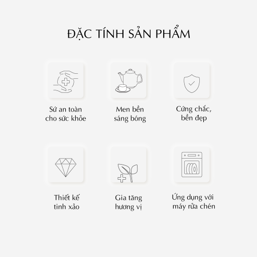 Bộ Trà 0.7 L – Mẫu Đơn IFP – Sắc Trắng Ngà Mekoong (5)
