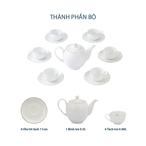 Bộ trà 0.5 L - Camellia - Chỉ Vàng mekoong (4)