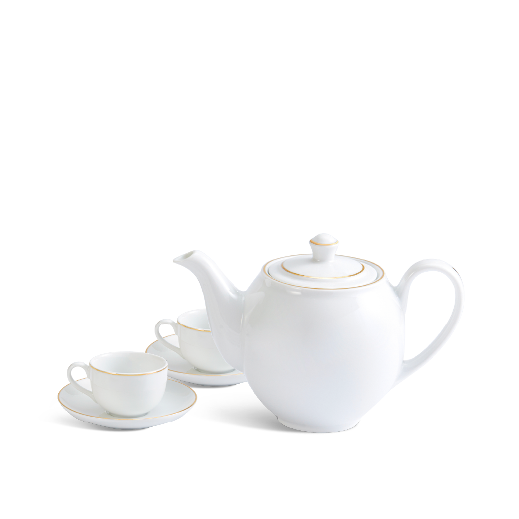 Bo tra 0.8 L Camellia Chi Vang Bộ Ấm chén uống trà Minh Long quà tặng 0.8 L Camellia Giá In Logo quà tặng SME đẹp