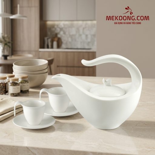 Bộ trà cao 0.45 L - Anh Vũ IFP - Trắng Ngà Mekoong (1)